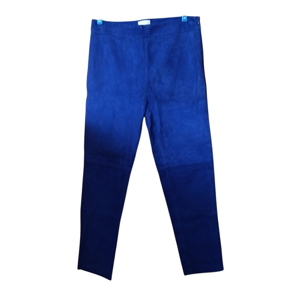 Sezane Women's Size 42/10 Gary Electric Blue 100% Goat Leather Pants Luxury NEW